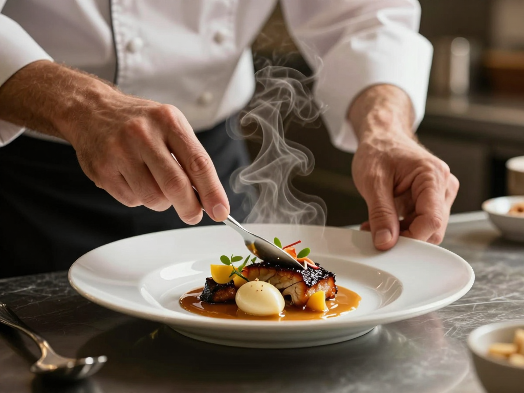 Lo chef in cucina